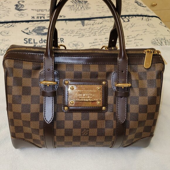 Authentic Louis Vuitton Damier Ebene Berkeley Canvas Handbag - Picture 1 of 16